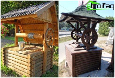 ハンドルの代わりに車輪が付いている装飾的な井戸 まあオプション