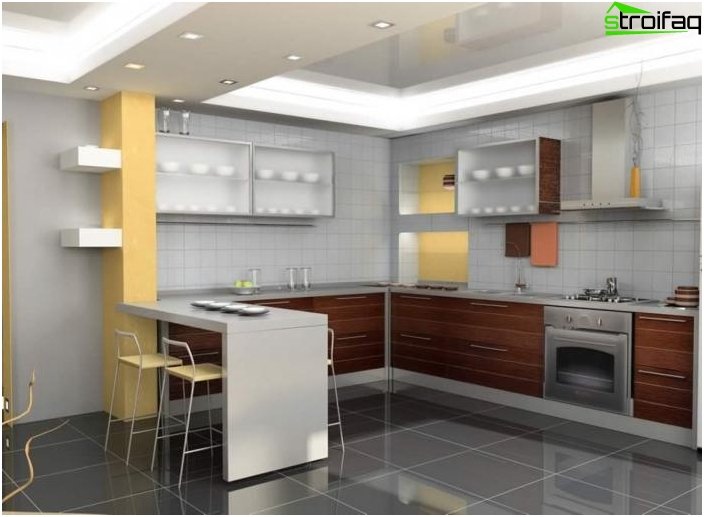 コーナーキッチンのデザインのニュアンス コーナーキッチンのデザインのニュアンス